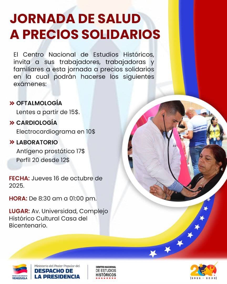 Jornada de Salud ¡A precios Solidarios!