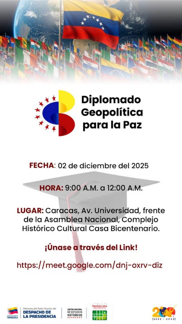 El CNEH te invita al Diplomado de Geopolítica para la Paz