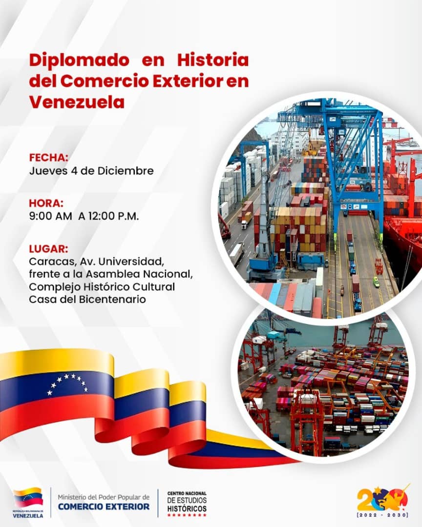 Participa en el «Diplomado en Historia del Comercio Exterior en Venezuela»
