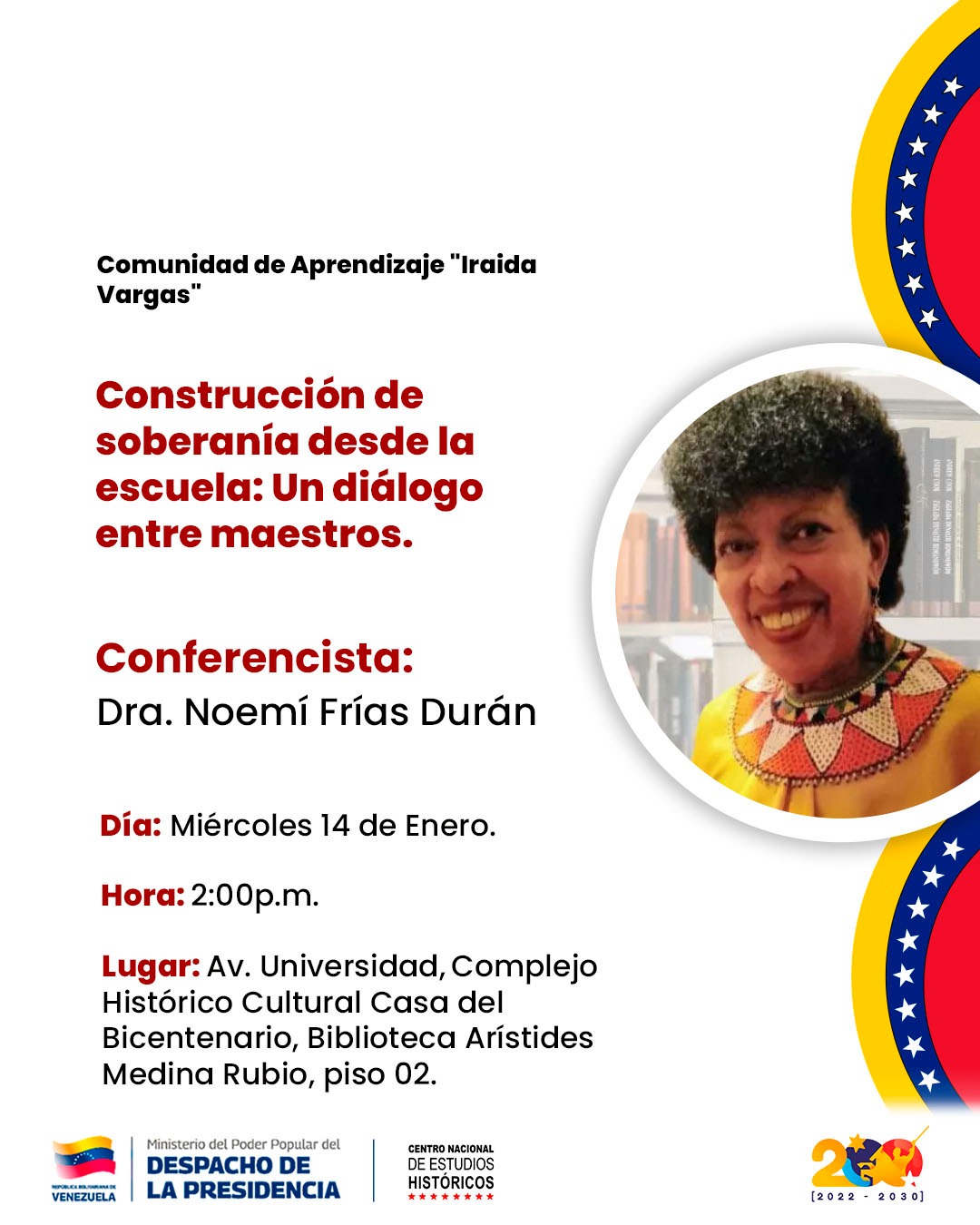 Comunidad de Aprendizaje «Iraida Vargas» Construcción de soberanía desde la escuela: Un diálogo entre maestros