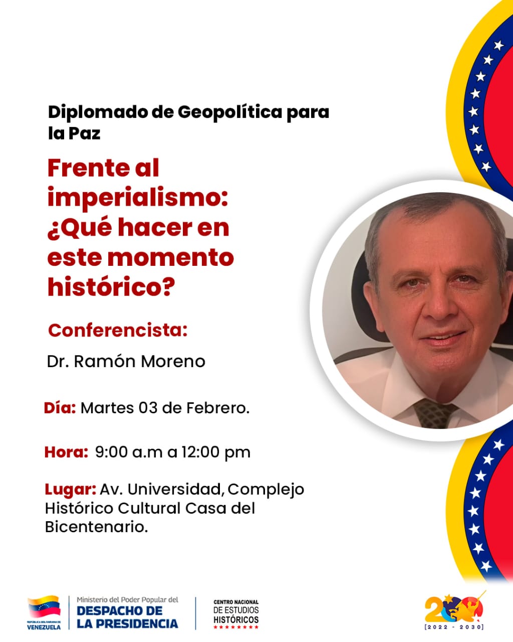 Diplomado de Geopolítica para la Paz Frente al imperialismo: ¿Qué hacer en este momento histórico?
