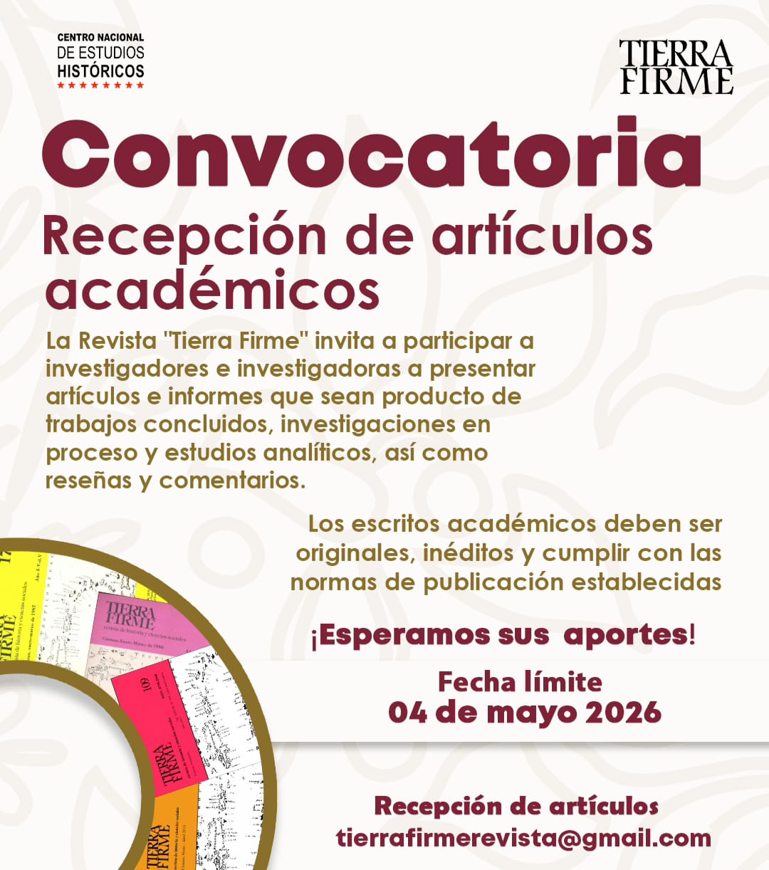 Convocatoria «Revista Tierra Firme»