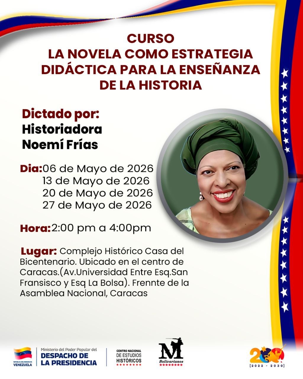 ¡Inscríbete! Curso «La Novela como Estrategia Didáctica para la Enseñanza de la Historia»
