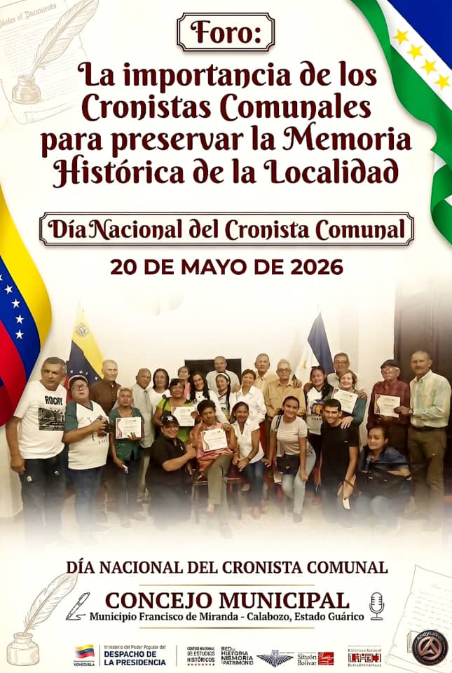 Calabozo reivindica su memoria histórica con el impulso de los Cronistas Comunales