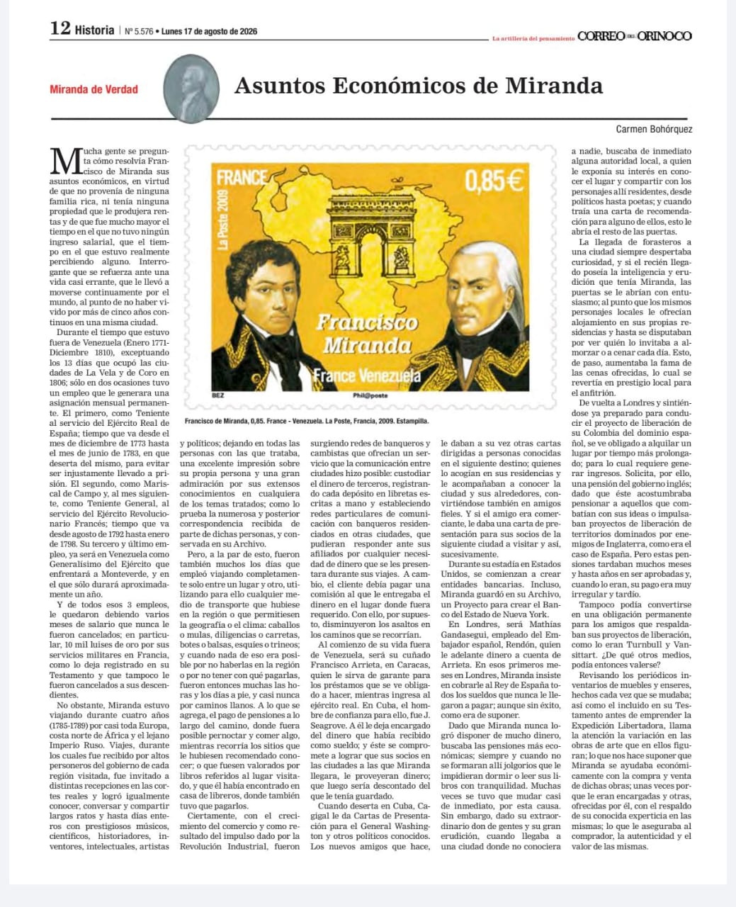 Asuntos Económicos de Miranda – Carmen Bohórquez